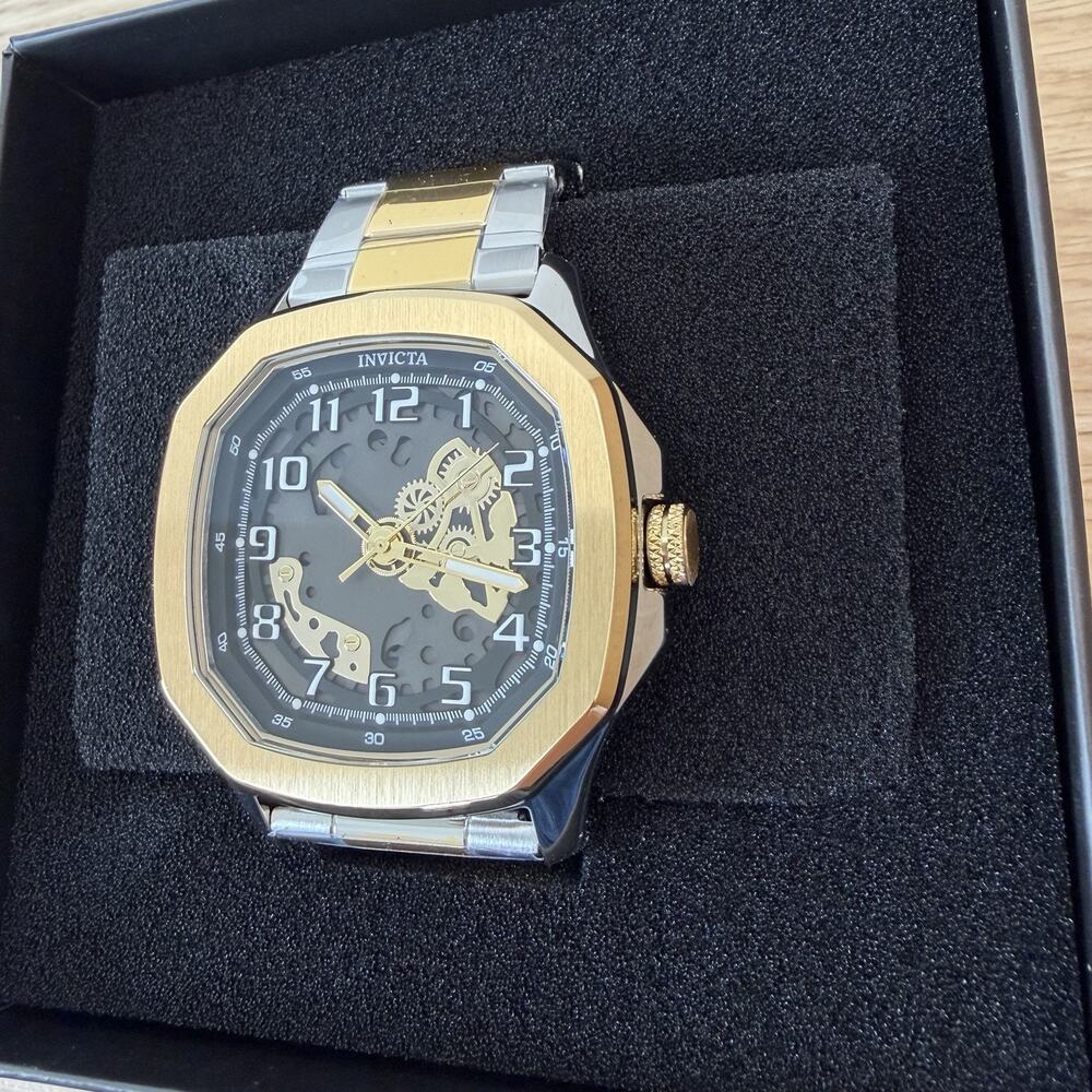 Invicta S1 Rally Diablo 50605 46mm Gold Tone Skeleton Dial Stainless Steel Watch - Picture 4 of 5